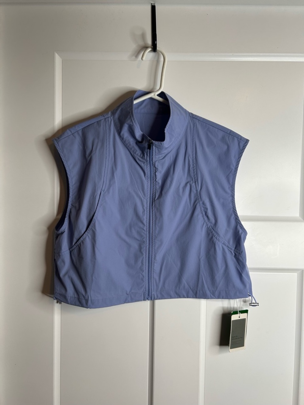 Halara Women’s Size Medium Zip Up Cropped Wind Vest Purple New 6102